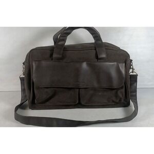 Lagerfeld Vintage Duffle Bag Dark Brown Textured Weekender Travel Bag Unisex